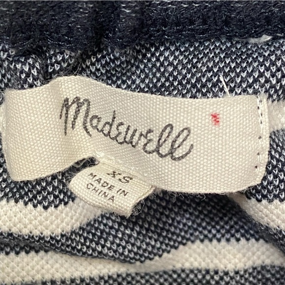 Madewell Off the Shoulder Melody Dress in Gray/White Stripe Sz XS - Picture 10 of 12